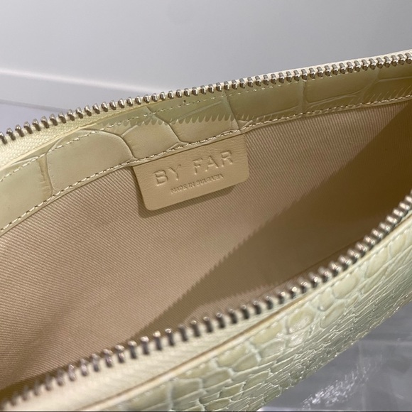 By Far Rachel Cream Croco Embossed Leather - Picture 3 of 5